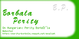 borbala perity business card